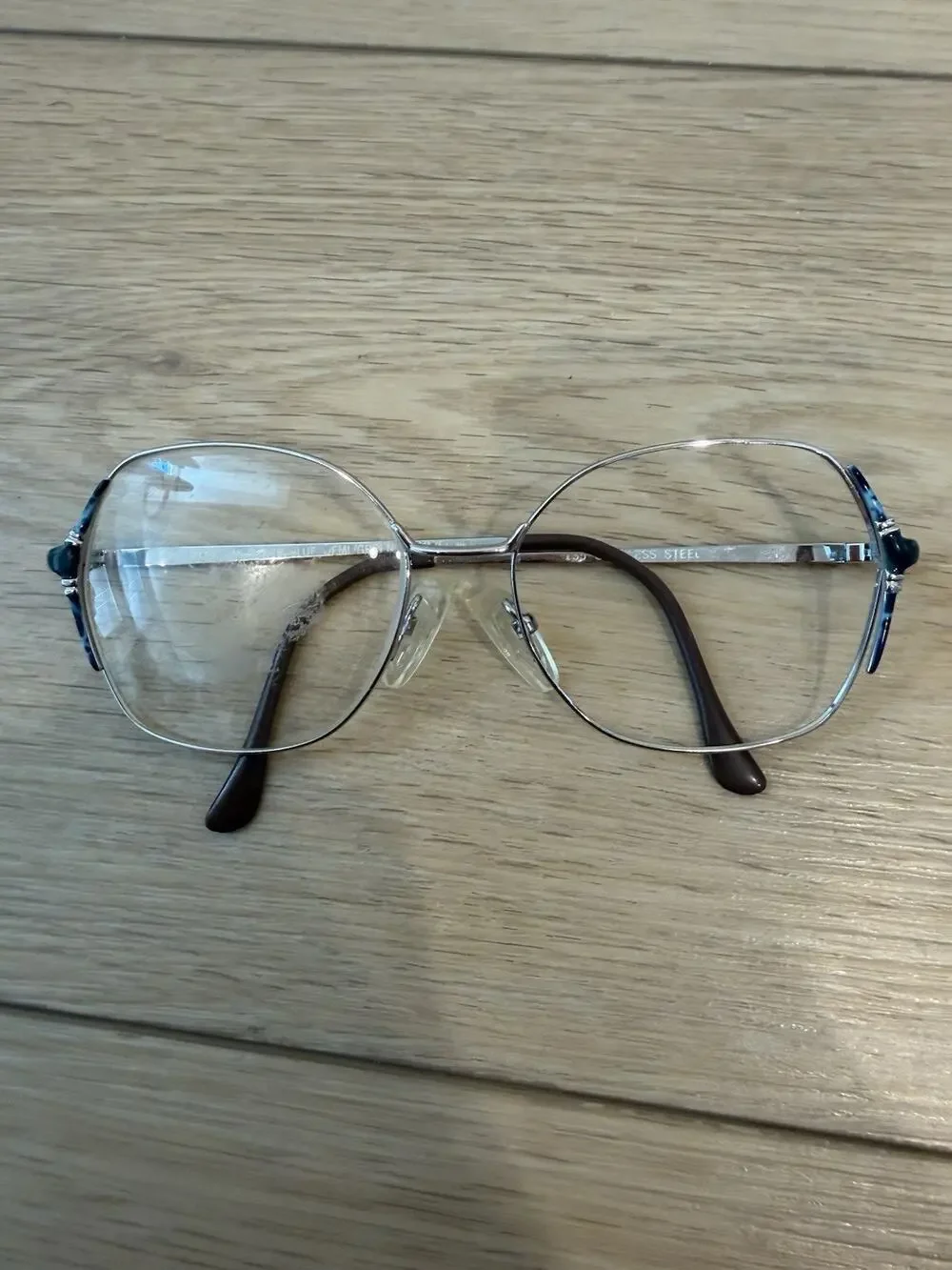 Kenmark Eyeglasses Frame KM-1G LT BLUE 53-16 Vintage